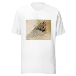 Mary Magdalene Kneeling, Study For The Christ And Mary Magdalene by Albert Edelfelt T-Shirt