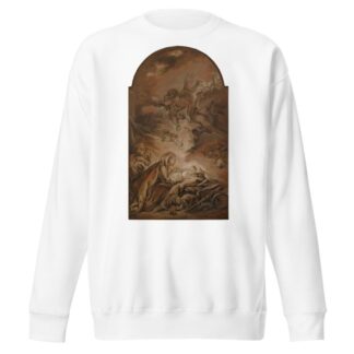 The Nativity With A Hovering Angel by François Boucher Sweatshirt