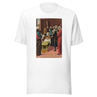 Saint Ambrose and the Miracle of the Bees by Ambrogio Bergognone T-Shirt
