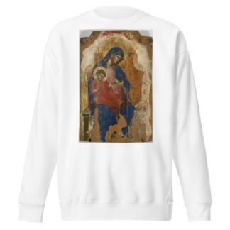 Madonna with Child Jesus and St. Bernard by Veneziano Lorenzo Sweatshirt