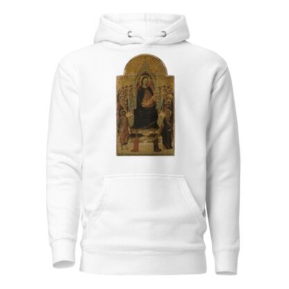 Madonna and Child Enthroned with Angels, Saints and Donors by Jacopo del Casentino Hoodie