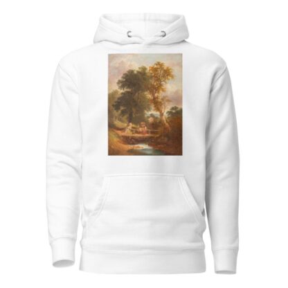 Peasants walking by a stream by Joseph Horlor Hoodie