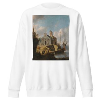 A Capriccio Of A Mediterranean Port by Jan Abrahamsz Beerstraaten Sweatshirt