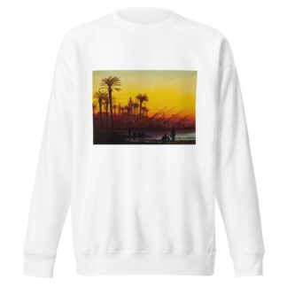 Sunset over the Nile by Charles Théodore Frère Sweatshirt