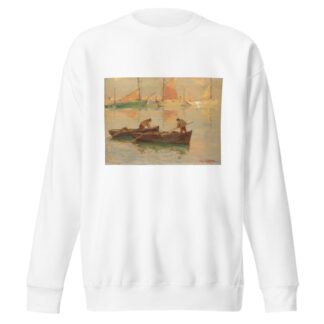 Fishermen on the Loire near Nante by Léon Zeytline Sweatshirt