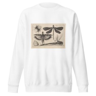 Dragonflies and a bumble bee by Wenceslaus Hollar Sweatshirt