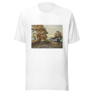 Coastal landscape at sunset by Gottfrid Kallstenius T-Shirt
