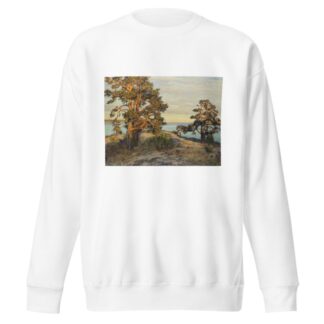 Coastal landscape at sunset by Gottfrid Kallstenius Sweatshirt