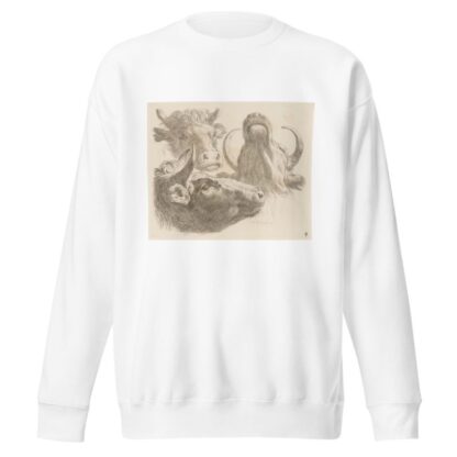 Three cow heads by Martin Ferdinand Quadal Sweatshirt