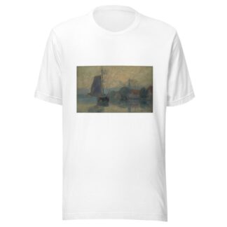 Bords de la Schie à Delft, effet de brouillard by Albert Lebourg T-Shirt