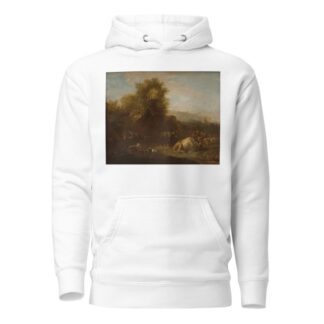 Landscape with Animals and a Shepherd by Nicolaes Pietersz. Berchem Hoodie