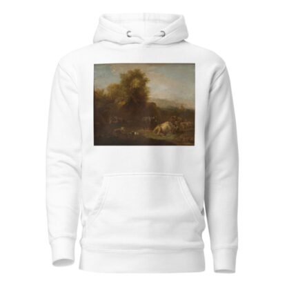 Landscape with Animals and a Shepherd by Nicolaes Pietersz. Berchem Hoodie