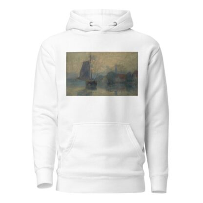Bords de la Schie à Delft, effet de brouillard by Albert Lebourg Hoodie