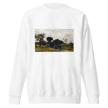 Peasant Woman On A Path by Charles François Daubigny Sweatshirt