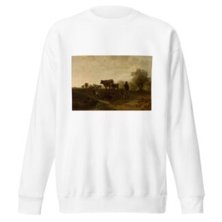 Shepherd with cattle by Friedrich Voltz Sweatshirt