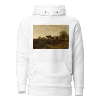 Shepherd with cattle by Friedrich Voltz Hoodie
