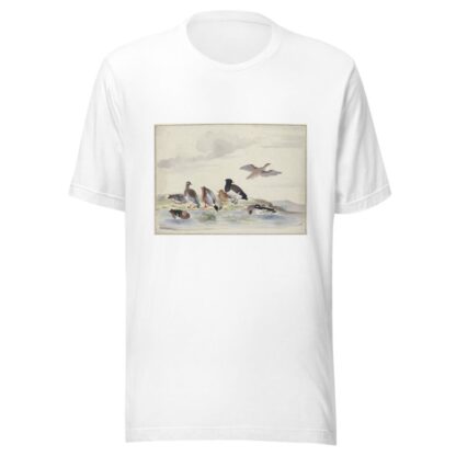 Acht Enten verschiedener Art am Wasser by Pieter Holsteijn T-Shirt