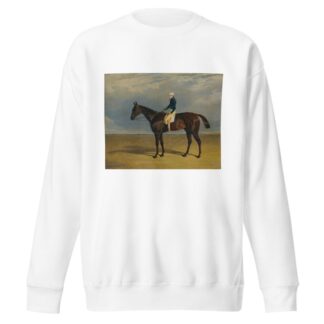 Margrave, A Liver Chestnut Racehorse With Jockey James Robinson Up, At Doncaster by John Frederick Herring Snr. Sweatshirt