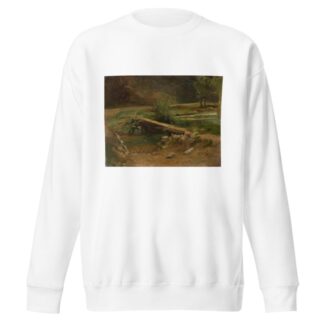Bridge over a stream by Christian Friedrich Gille Sweatshirt