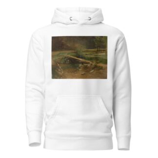Bridge over a stream by Christian Friedrich Gille Hoodie