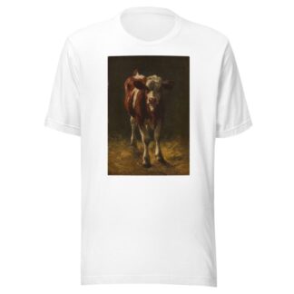 Kälbchen im Stall by Richard Voltz T-Shirt