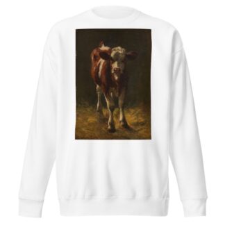 Kälbchen im Stall by Richard Voltz Sweatshirt