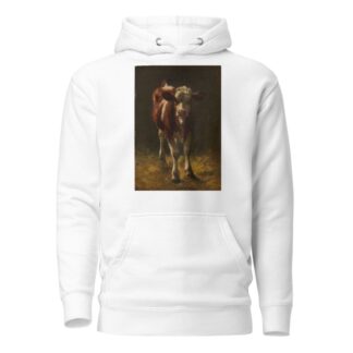 Kälbchen im Stall by Richard Voltz Hoodie