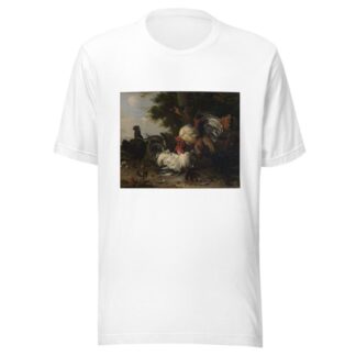 Der Krieg im Hühnerhof by Melchior de Hondecoeter T-Shirt