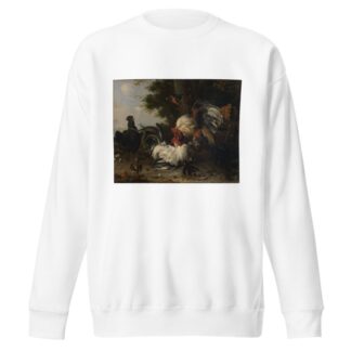 Der Krieg im Hühnerhof by Melchior de Hondecoeter Sweatshirt