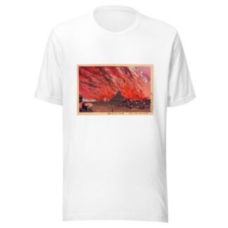 The Great Fire at Ryōgoku Bridge, Viewed from Asakusa Bridge on the 26th of January, 1881 by Kobayashi Kiyochika T-Shirt