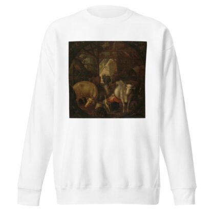 Cows in a stable; witches in the four corners by Roelant Savery Sweatshirt