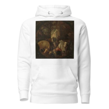 Cows in a stable; witches in the four corners by Roelant Savery Hoodie