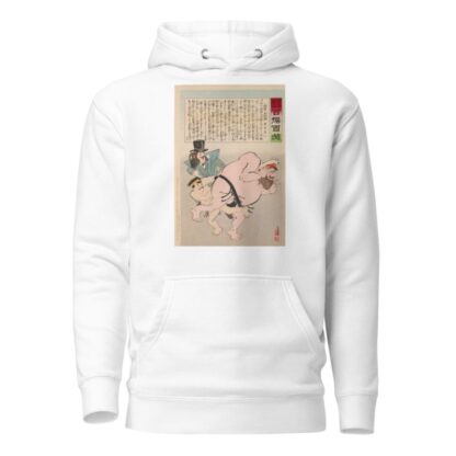 Grand Sumo Tournament of the Two Nations, from the Series ‘Long Live Japan! One Hundred Selections, One Hundred Laughs’ by Kobayashi Kiyochika Hoodie