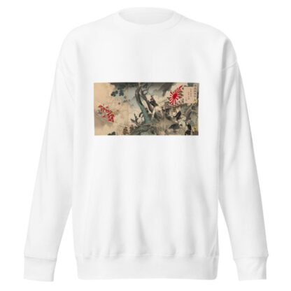 Hurrah and Hurrah Again for the Great Empire of Japan! Great Victory for the Japanese Army in the Assault on Seonghwan by Toshikata Mizuno Sweatshirt