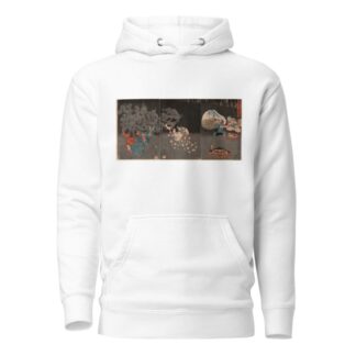 Momotarō Scattering Beans by Tsukioka Yoshitoshi Hoodie