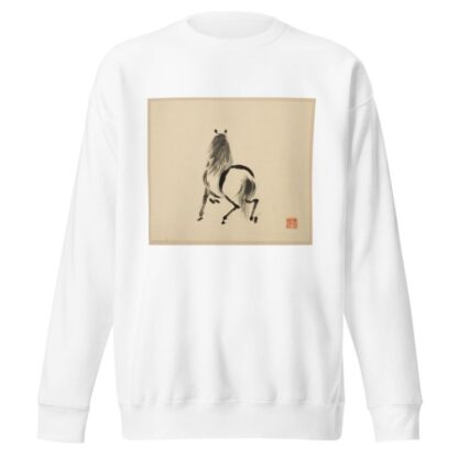 Illustrated book of horses Pl.08 by Tsurusawa Tansaku Sweatshirt