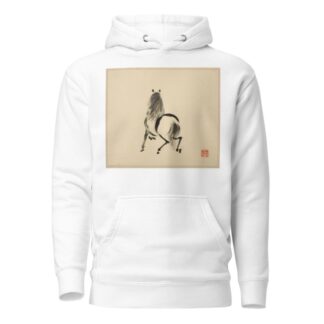 Illustrated book of horses Pl.08 by Tsurusawa Tansaku Hoodie