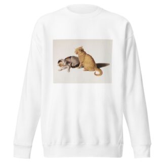 Two young cats be in conflict by Gottfried Mind Sweatshirt