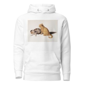 Two young cats be in conflict by Gottfried Mind Hoodie