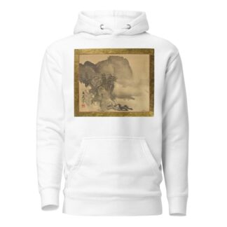 A House on a Cliff with Mountains in the Background by Tani Bunchō Hoodie