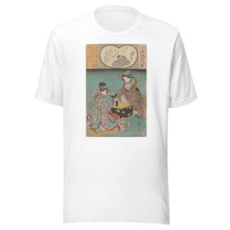 Two Women Playing a Game by Andō Hiroshige T-Shirt