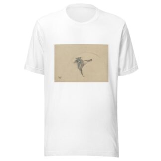 A bird flying to the left, seen from above by Katsushika Hokusai T-Shirt