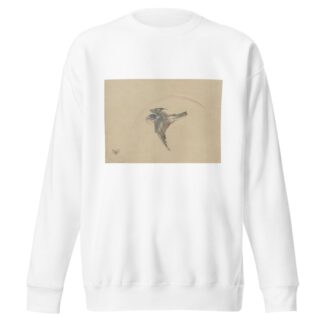 A bird flying to the left, seen from above by Katsushika Hokusai Sweatshirt