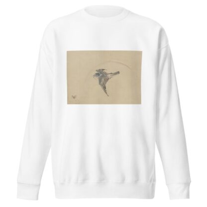 A bird flying to the left, seen from above by Katsushika Hokusai Sweatshirt