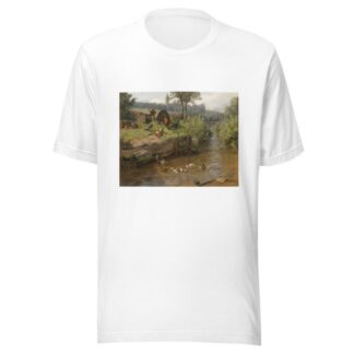 Entenfamilie an der Wehr by Carl Jutz T-Shirt
