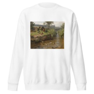 Entenfamilie an der Wehr by Carl Jutz Sweatshirt