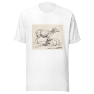 Et stående og et liggende får by Nicolaes Pietersz. Berchem T-Shirt