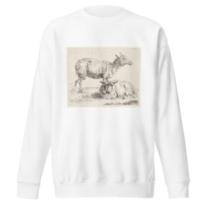 Et stående og et liggende får by Nicolaes Pietersz. Berchem Sweatshirt