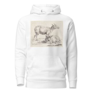 Et stående og et liggende får by Nicolaes Pietersz. Berchem Hoodie