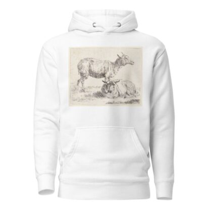 Et stående og et liggende får by Nicolaes Pietersz. Berchem Hoodie